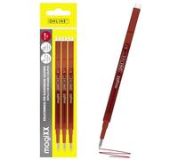 ONLINE MagiXX Recambio de tinta borrable, color rojo, 3 unidades, 0,7 mm, mina de gel compatible con todos los sistemas comunes, para bolígrafos borrables, bolígrafos de