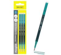 ONLINE MagiXX Recambio de tinta borrable, color turquesa, 3 unidades, 0,7 mm, mina de gel compatible con todos los sistemas comunes, para bolígrafos borrables, bolígrafos