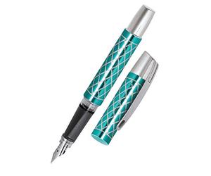 Online Pluma estilográfica Campus Diamond Turquesa, pluma de tinta para diestros, mango ergonómico, plumín de iridio medio de alta calidad, cartuchos de tinta estándar