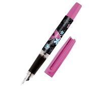 Online Pluma estilográfica con pluma de iridio M I fantástica pluma escolar - robusta y ergonómica I Bachelor Design Heart Beat pluma estilográfica para niñas y niños I Incluye cartucho de tinta azul