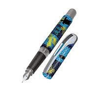 Online Pluma estilográfica ergonómica Ocean para la escuela/universidad, punta media sólida, parte de agarre suave para cartuchos de tinta estándar, recargable, ideal para principiantes, alumnos y