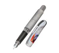 Online Pluma estilográfica ergonómica Peace para la escuela/universidad, punta media sólida, parte de agarre suave para cartuchos de tinta estándar, recargable, ideal para principiantes, alumnos y