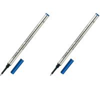 ONLINE Recambio para rollerball, ancho de trazo 0,7 mm, azul tinta ISO 14145-2, carcasa metálica, 1 unidad (Paquete de 2)