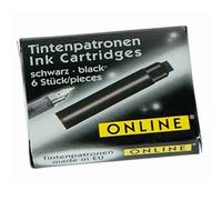 Online Schreibgeräte 17015/24 - Cartuchos para pluma estilográfica, color negro