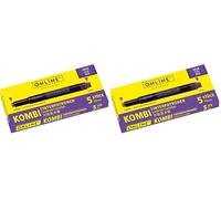 Online Schreibgeräte 17143/12 - Cartuchos combi para pluma estilográfica, color lila (Paquete de 2)