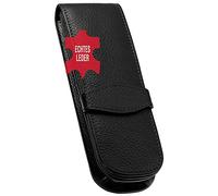 Online Schreibgeräte 90760 - Estuche de cuero para tres bolígrafos, color negro