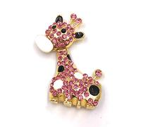 Onlineworld2013 Jirafa Lindo Animal Desierto Oro Rosado Brillo Rhinestone Divertido Dispositivo USB 32 GB USB 2.0