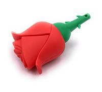 Onlineworld2013 Rosa Flor de Amor con Tallos de Espinas Rojo Divertido Dispositivo USB 32 GB USB 2.0