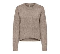 Onlkatia LS Cable O-Neck Jersey CC KNT, Mocha Meringue, L