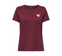 Onlkita Life S/S Top Noos, Rojo Oscuro, M