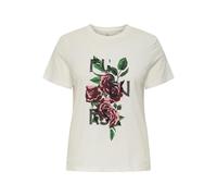 Onlkita Reg S/S Flowers Top Box JRS, Cloud Dancer, L