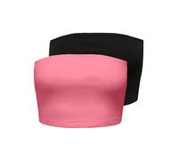 Onllive Love Tube 2Pack Crop Top Noos, Negro, M