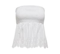 Onllou Life Emb Bandeau Top WVN, Blanco Brillante, XS