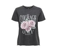 ONLY Camiseta 'ONLLUCY' gris claro / verde pastel / rosa / negro S gris claro / verde pastel / rosa / negro