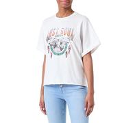 ONLY Onllucy Life S/S Wild Fold-up Topbox Jrs Camiseta, Cloud Dancer/Print: Lost Soul Ethnic, S para Mujer