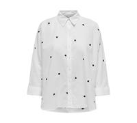 Onlnew Lina Grace LS Emb Camiseta Noos WVN, Blanco Brillante, XL