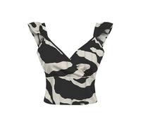 Onlnova Life Elite Frill Venus Top AOP, Negro, L