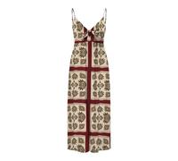 Onlnova Life Vis Jules Long Dress AOP, Equestrian Red, S
