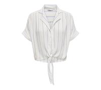 Onlpaula Life S/S Tie Shirt WVN Noos, Cloud Dancer, M
