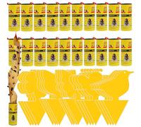 Onlvmyur 20 Rollos Trampa Moscas 20 Piezas Trampas Adhesivas Amarillas Atrapa Moscas Adhesivo Trampas Cromaticas contra Pulgones los Mosquitos de los Hongos para Plantas Macetas Jardín