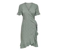 Only 15206407 Vestido, Verde (AOP/Black Spot Chinois Green), 38 FR para Mujer