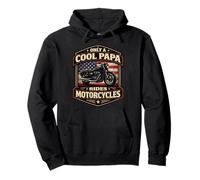 Only A Cool Papa Rides Motocicletas Padre Moto Americana Sudadera con Capucha