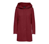 ONLY Onlsedona Light Coat OTW Noos Abrigo Midi con Capucha Cabernet, XX_s, Rojo Oscuro, XX_s