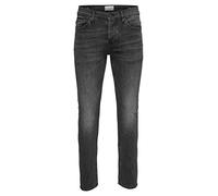 Only and Sons Loom Hombre Tejanos Negro W31L32 99% algodón, 1% elastán Estrechos