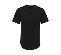 Only and Sons Matt Life Longy Hombre Camiseta Negro 100% algodón Regular