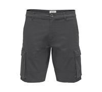 ONLY and SONS ONSCam Stage Cargo Shorts PK 6689 Hombre Pantalones Cortos Gris L