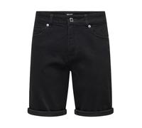 ONLY and SONS ONSPly BLKD 9041 BJ DNM Shorts Hombre Pantalones Cortos Negro M