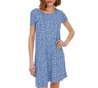 ONLY Onlbera Vestido con Cordones en la Espalda S/S Jrs Noos, Strong Blue/AOP:White Flowers, L para Mujer