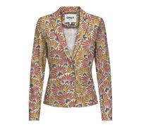 ONLY Blazer entallada de flores. Color Estampado Amarillo/Coral