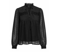 ONLY Blusa fluida, cuello alto. Color Negro