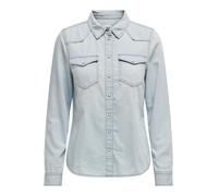 Only ONLALEXA L/S DNM Shirt FS Noos, Blusas Mujer, Light Blue Denim,