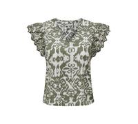 ONLY Blusa 'ONLLou' oliva / blanco, Talla XS