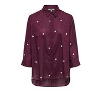 ONLY Blusa 'ONLNEW LINA GRACE' rojo vino / blanco M rojo vino / blanco