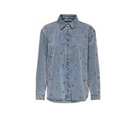 ONLY Camisa vaquera floral. Color Light Blue