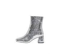 ONLY, Onlbrielle-1 Pu Heeled Boot Mujer, plata, 37 EU