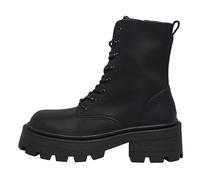 ONLY Botines para mujer Onlbanyu-3 Pu monocromo de encaje Noos, Negro, 39 EU