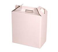 Only Boxes, Caja para Vino, Estuche de 6 Botellas de Vino, Caja para Lote de Navidad, Color Blanco, 4 Unidades (AMA704)