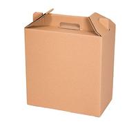 ONLY BOXES, Caja para Vino, Estuche de 6 Botellas de Vino, Caja para Lote de Navidad, Color marrón, 4 Unidades