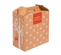 Only Boxes, Caja para Vino, Estuche de 6 botellas de vino, Caja para lote de navidad, Impreso, 4 Unidades