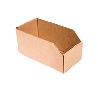 ONLY BOXES Pack 10 Cajas de Almacenaje de Cartón Abierta. Gaveta cartón, Bandeja para almacenar, medidas interiores 20x20x15 cm, cesta de cartón ideal para organización