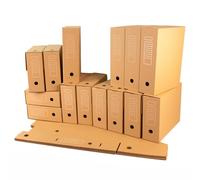 ONLY BOXES Pack 20 Cajas Archivo Definitivo A4, Marrón, 36x10.3x27.1 cm