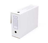 ONLY BOXES Pack 20 Cajas Archivo definitivo Automontables A4 - Cartón Ondulado 3 mm, Cierre Automático Sin Cinta, 100 % Reciclables, Medidas : 36x10.3x27.1 cm, color Blanco