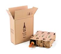 Only Boxes, Pack 5 Cajas de cartón para envío Botellas, Capacidad para 3 Botellas con Caja Interna Alta protección,100% ecológico, Evita Roturas