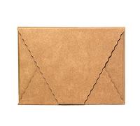 Only Boxes, Pack 5 unidades, Caja Cartón Regalo Color Marrón, Caja en cruz decorada con efecto blonda medidas interiores 22.9x16.2x1.9 cm ( largo x ancho x alto ), Caja para envíos