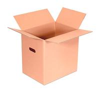 Only Boxes Pack de 10 Cajas de mudanza | Cajas para mudanza y almacenaje con asa | Cajas ultrareforzadas | Medidas 48X28X28 | 10 Unidades