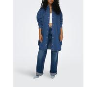 Only Camisa de mujer vaquera oversize. Azul 36 (S)
